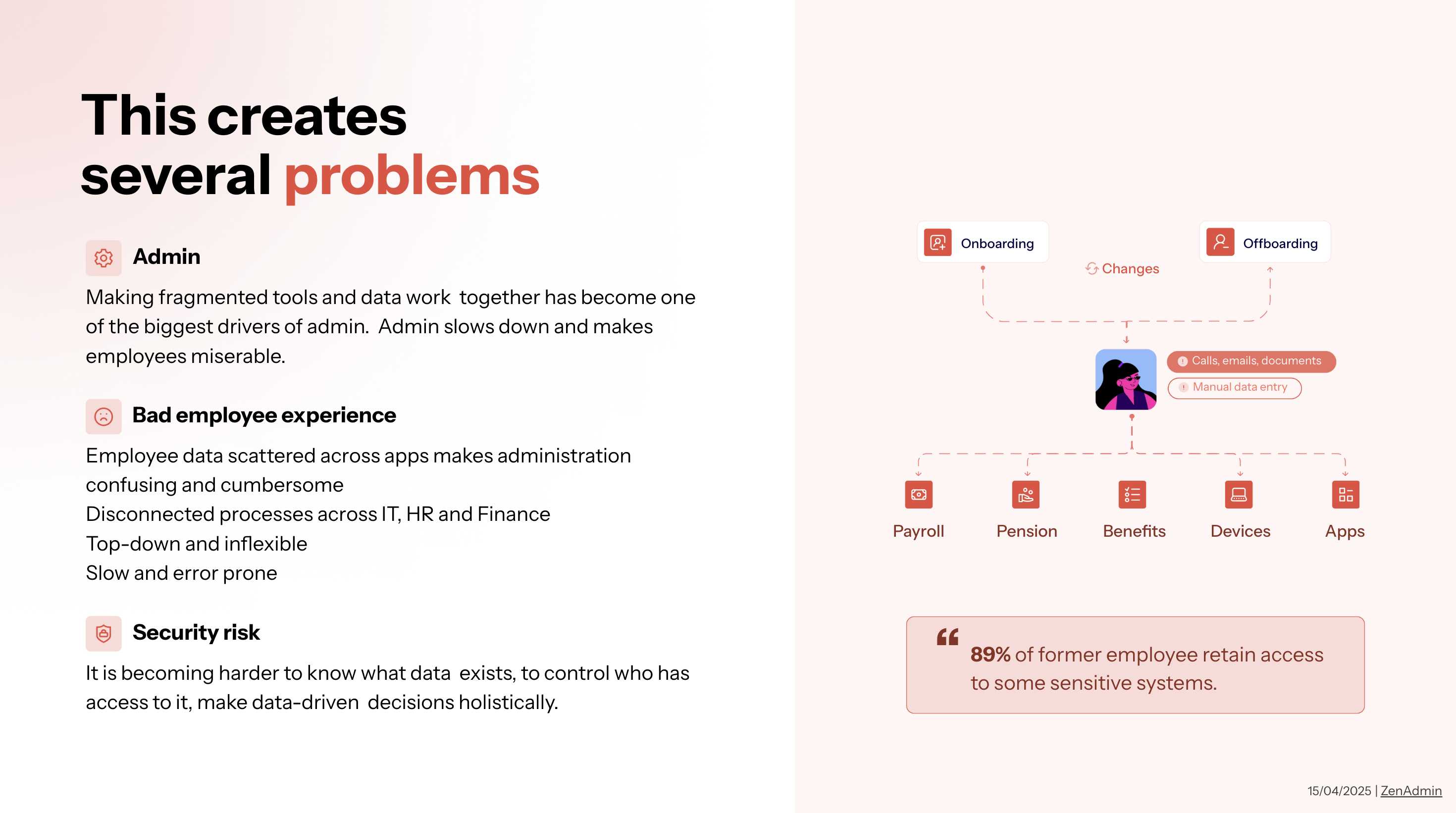 problems with scattered employee data